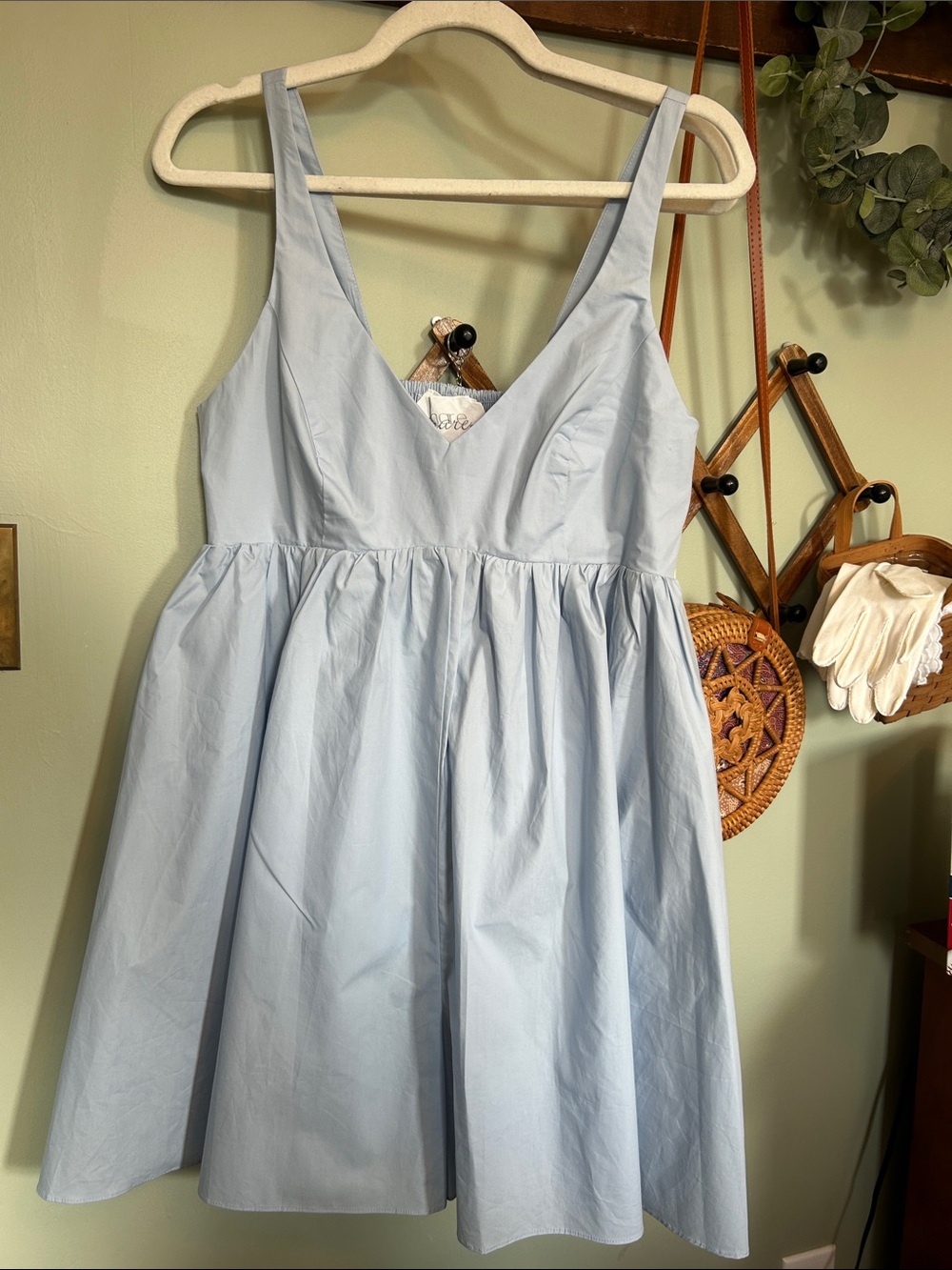Light Blue V Neck Romper